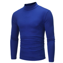 Load image into Gallery viewer, High-neck Solid Color Grinding Men's Slim Long-sleeved T-shirt Bottoming Shirt +