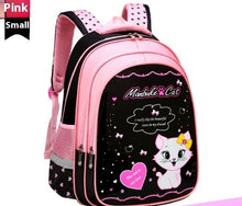 Load image into Gallery viewer, Kids School Cute Cat Print Backpack School Bag +