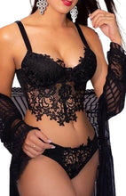 Load image into Gallery viewer, Spaghetti Straps Crochet Lace Hollow Out Bra Thong Lingerie Set