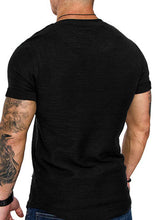 Load image into Gallery viewer, Short-Sleeved T-shirt Bamboo Cotton Solid Color Round Neck T-shirt Men's Bottoming Shirt +