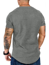 Load image into Gallery viewer, Short-Sleeved T-shirt Bamboo Cotton Solid Color Round Neck T-shirt Men's Bottoming Shirt +