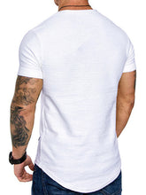 Load image into Gallery viewer, Short-Sleeved T-shirt Bamboo Cotton Solid Color Round Neck T-shirt Men's Bottoming Shirt +
