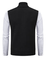Load image into Gallery viewer, Men's Stand Collar Sleeveless Knitted Casual Thickened Lining Vest Jacket +