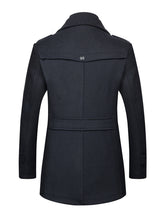 Load image into Gallery viewer, Men's Wool Zipper Autumn and Winter Double Collar Coat +