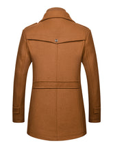 Load image into Gallery viewer, Men's Wool Zipper Autumn and Winter Double Collar Coat +