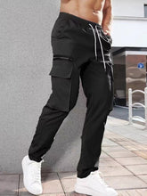 Load image into Gallery viewer, Men's New Fashionable Casual Sports Zipper Decorative Overalls Cargo Pants +