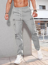 Load image into Gallery viewer, Men's New Fashionable Casual Sports Zipper Decorative Overalls Cargo Pants +