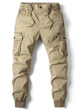 Load image into Gallery viewer, Men's Casual Solid Color Cargo Pants +