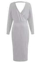 Load image into Gallery viewer, Women's Sexy V-Neck Lace-Up Long-Sleeved Dress +