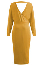 Load image into Gallery viewer, Women's Sexy V-Neck Lace-Up Long-Sleeved Dress +