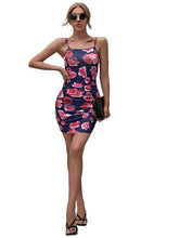 Load image into Gallery viewer, Women's Shattered Printing Wrinkle Sexy Bag Hip Camisole Dress +