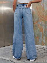 Load image into Gallery viewer, Women's Fashion Ripped High Waist Wide Leg Casual Soft Denim Trousers +