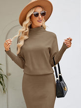 Load image into Gallery viewer, Women's Turtleneck Long Sleeve Slim Fit Sweater Dress +