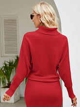 Load image into Gallery viewer, Women's Turtleneck Long Sleeve Slim Fit Sweater Dress +