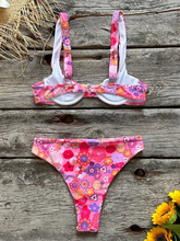 Load image into Gallery viewer, Women's New Sexy Low Waist Printed Beach Bikini Set +