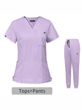 Load image into Gallery viewer, Scrubs V-neck Short-sleeved Hospital Nurse Suit Doctor Uniform Female Operating Room Washing Clothes +