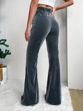 Load image into Gallery viewer, Women's High Waist Corduroy Flared Pants Solid Color Casual Wide Leg Sweatpants +
