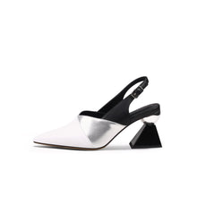 Load image into Gallery viewer, Metallic Slingback Heels