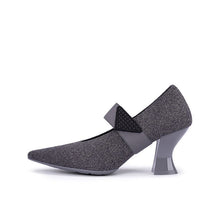Load image into Gallery viewer, Pointed Toe Knit Pumps – French Chic Block Heel Shoes