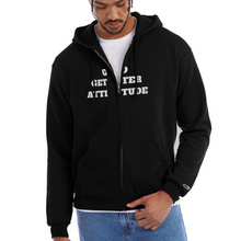 Load image into Gallery viewer, Go Getter Attitude Champion Unisex Full Zip Hoodie - black