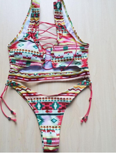 Load image into Gallery viewer, Sexy Lace-Up Thong Bikini Two-piece big boob bikini Women's Swimsuit +