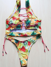 Load image into Gallery viewer, Sexy Lace-Up Thong Bikini Two-piece big boob bikini Women's Swimsuit +