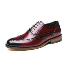 Load image into Gallery viewer, Oxford Shoes Formal Leather Shoes - Carved Brogue Men's Shoes +