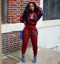 Load image into Gallery viewer, Two-Piece Spliced Fashion Sports Sweater Suit Women's Outfit +