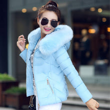Load image into Gallery viewer, Hooded Down Padded Jacket Stylish Slim Warm Quilted Jacket Women Winter Coat +