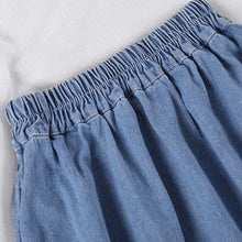 Load image into Gallery viewer, Denim A-line Skirt - Mid-length Skirt Jean - Casual Denim skirt +