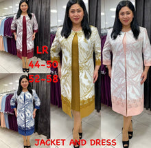 Load image into Gallery viewer, African Ladies Plus Size Long Jacket Printed Lace Dress Suit +
