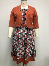 Load image into Gallery viewer, African Plus Size Women's New Printed Two-Piece Dress +