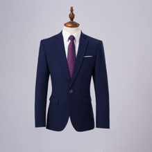 Load image into Gallery viewer, Stylish Suit for Gentlemen Men's Business Suit Two-piece Men's Suit +