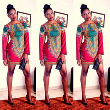 Load image into Gallery viewer, Classic Style Dress - Totem Print Women's Dress - African Design Dress +
