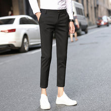 Load image into Gallery viewer, Nine-Point Trousers Men's Slim-Fit Suit Trousers With Small Feet 9-Point Trousers Men's Pants +