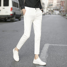 Load image into Gallery viewer, Nine-Point Trousers Men's Slim-Fit Suit Trousers With Small Feet 9-Point Trousers Men's Pants +