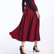 Load image into Gallery viewer, Long A-line Skirt Belly Pressure High Waist Skirt Mid-calf Evening Skirt +