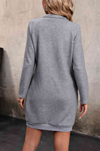 Load image into Gallery viewer, Collared Neck Snap Front Mini Dress +