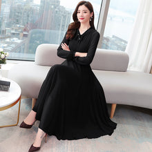 Load image into Gallery viewer, Classy Elegant Women's Dress - Long Sleeve Chiffon Solid Color Dress +
