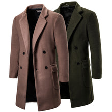 Load image into Gallery viewer, Double-breasted Casual Woolen Coat Men's Woolen Trench Coat - Fashionable Overcoat +