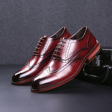 Load image into Gallery viewer, Oxford Shoes Formal Leather Shoes - Carved Brogue Men's Shoes +
