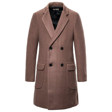 Load image into Gallery viewer, Double-breasted Casual Woolen Coat Men's Woolen Trench Coat - Fashionable Overcoat +