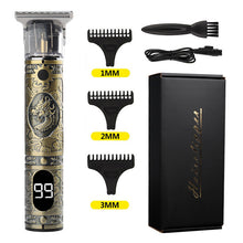 Load image into Gallery viewer, Shaving Head Carving And Pushing White Electric Clippers +