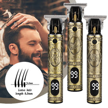 Load image into Gallery viewer, Shaving Head Carving And Pushing White Electric Clippers +