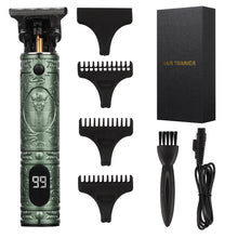 Load image into Gallery viewer, Shaving Head Carving And Pushing White Electric Clippers +