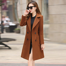 Load image into Gallery viewer, The Vintage Windbreaker Pulls-in Knee-length Tweed Coat +