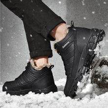 Load image into Gallery viewer, Leather Winter Men Waterproof Warm Fur Snow Boots +