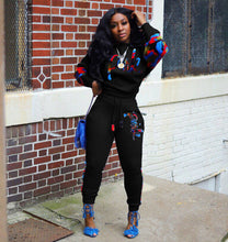 Load image into Gallery viewer, Two-Piece Spliced Fashion Sports Sweater Suit Women's Outfit +