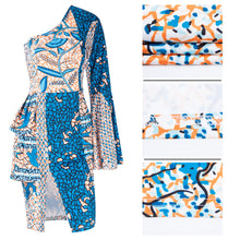 Load image into Gallery viewer, Elegant One-Shoulder Dress Fashionable Evening Dress (+)