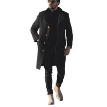 Load image into Gallery viewer, Single Breasted Men's Overcoat English Style Casual Jacket Warm Outfit for Men Fashion Windbreaker Overcoat (+)